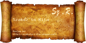 Szakáts Rita névjegykártya