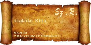 Szakáts Rita névjegykártya
